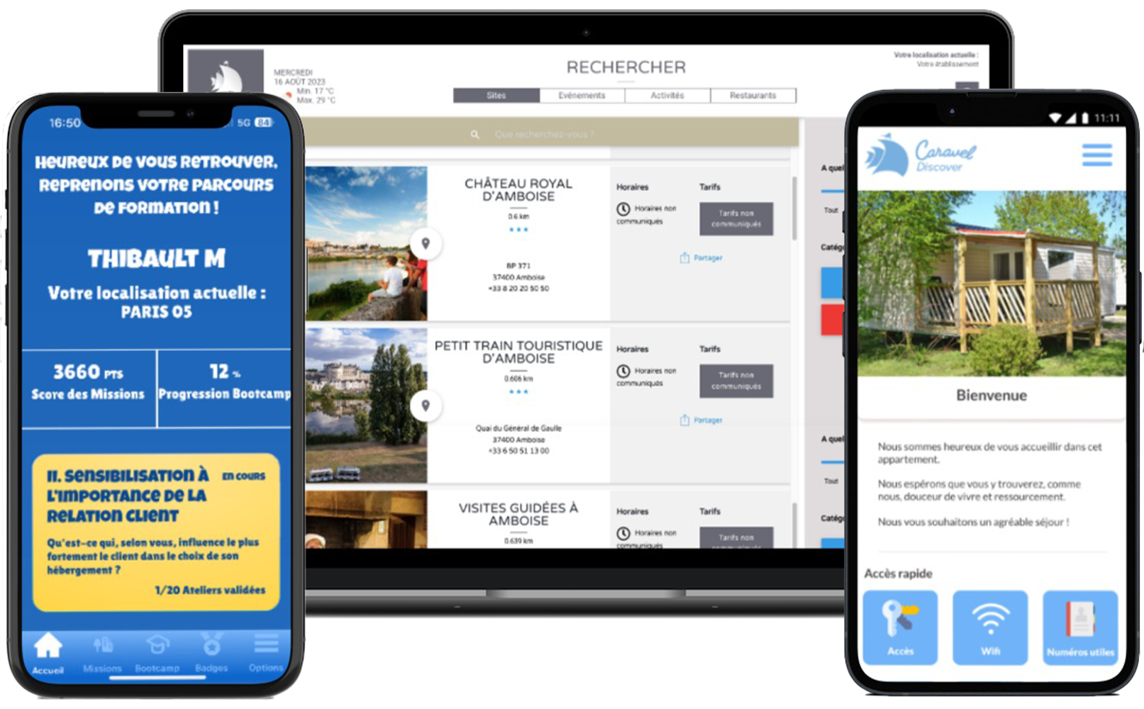 Application touristique Caravel Solution